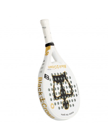 Pala de pádel black crown piton white