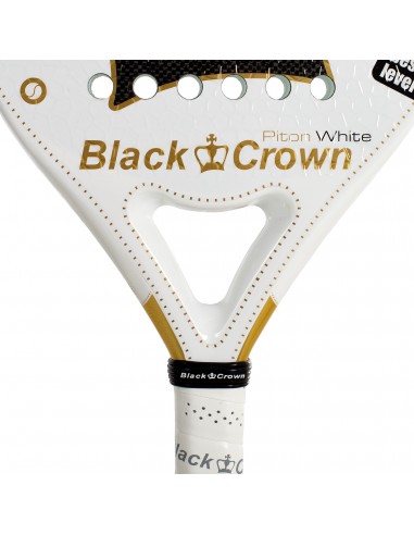 Pala de pádel black crown piton white