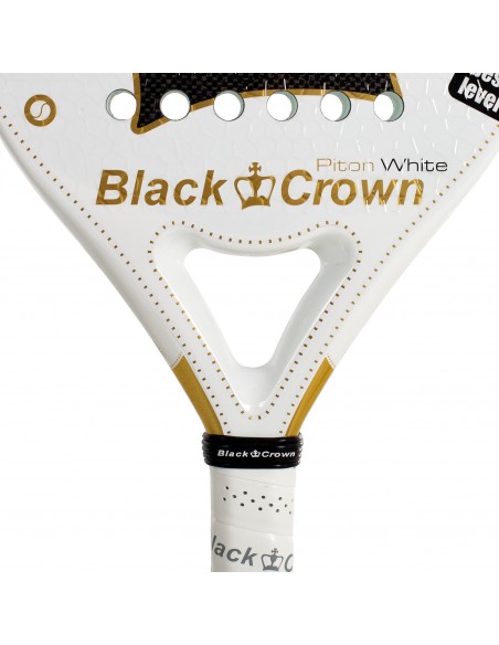 Pala de pádel black crown piton white