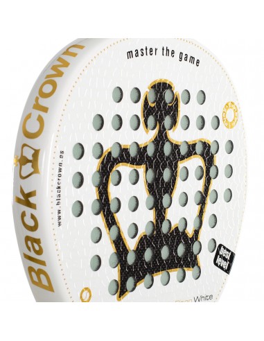Pala de pádel black crown piton white