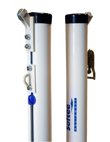 Juego postes tenis trasladables aluminio ø 90mm