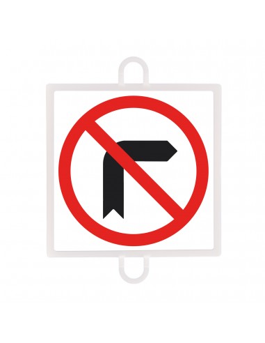 Panel de señalización tráfico de prohibición nº 4 giro derecha