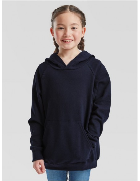 Sudadera infantil fruit of the loom lightweight hooded sweat