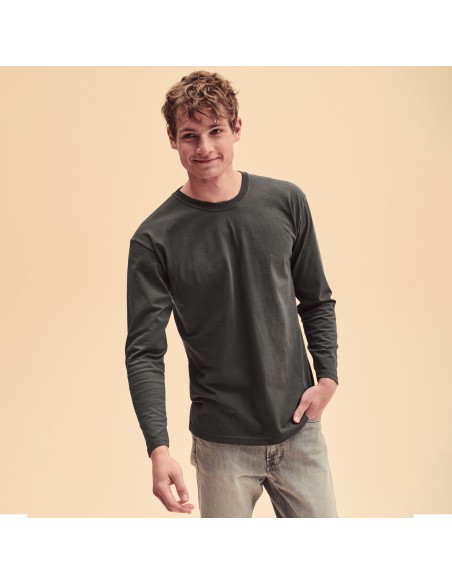Camiseta fruit of the loom valueweight long sleeve