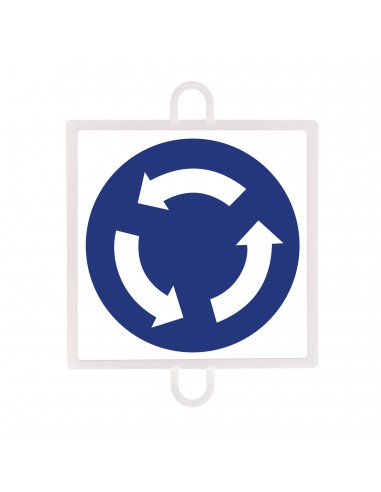 Panel de señalización tráfico de obligación nº 4 intersección