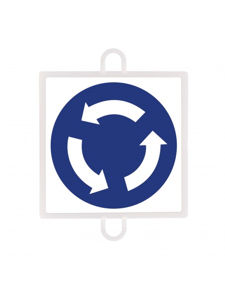 Panel de señalización tráfico de obligación nº 4 intersección