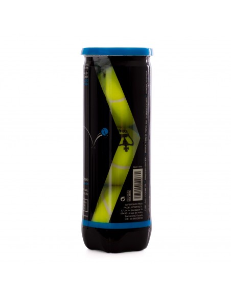 Bote de 3 pelotas de pádel black crown one