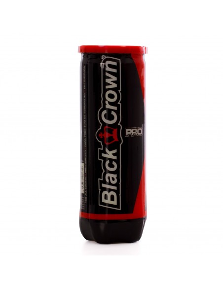 Bote de 3 pelotas de pádel black crown pro Bote de 3 pelotas de pádel black crown pro