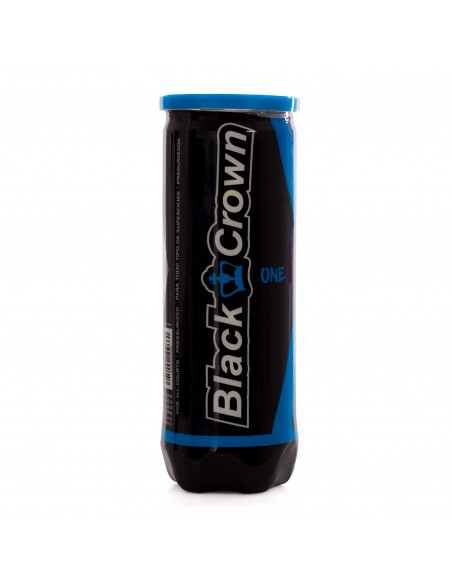 Bote de 3 pelotas de pádel black crown one