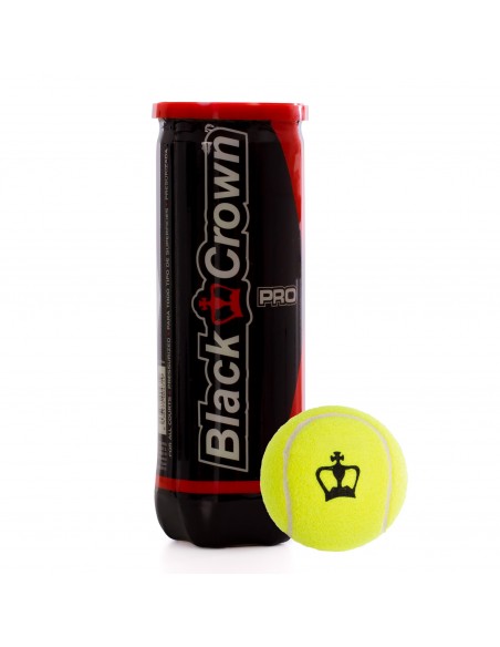 Bote de 3 pelotas de pádel black crown pro Bote de 3 pelotas de pádel black crown pro
