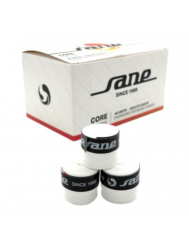 Caja de 45 overgrips sane core lisos blancos