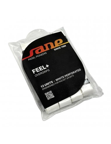Blister de 12 overgrips sane perforados blancos