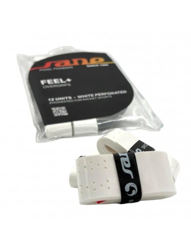 Blister de 12 overgrips sane perforados blancos