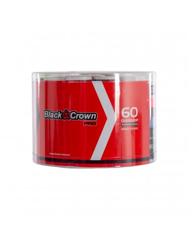 Tarro 60 overgrips black crown perforados multicolor
