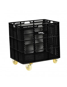 Banasta con ruedas inox