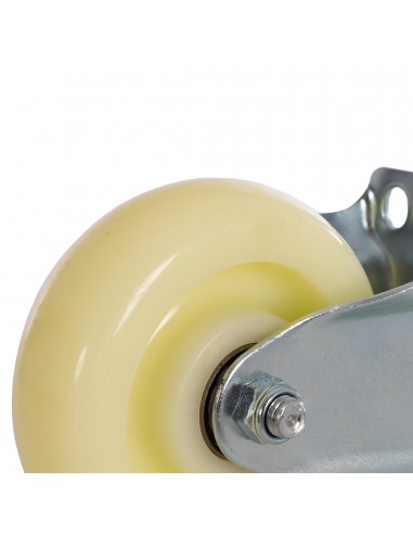 Rueda de nylon fija con estructura metálica