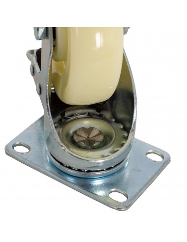Rueda de nylon giratoria con freno