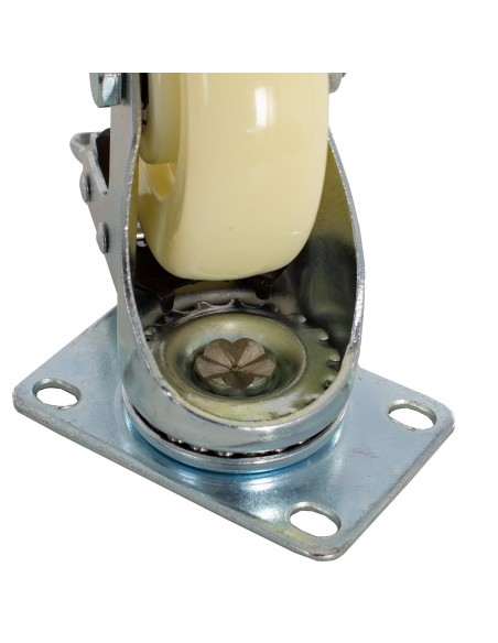 Rueda de nylon giratoria con freno