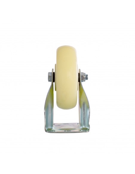 Rueda de nylon fija con estructura metálica Rueda de nylon fija con estructura metálica