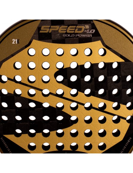 Pala de pádel softee speed gold power 4.0 nano mesh