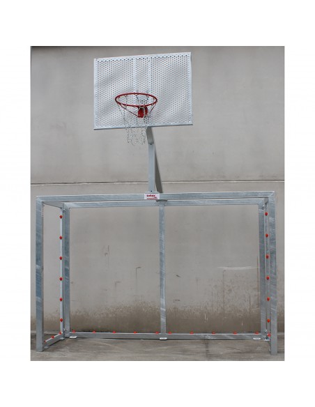 Juego porterías galvanizadas fútbol sala/balonmano - canasta basket