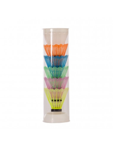 Volantes badminton plástico 6uds