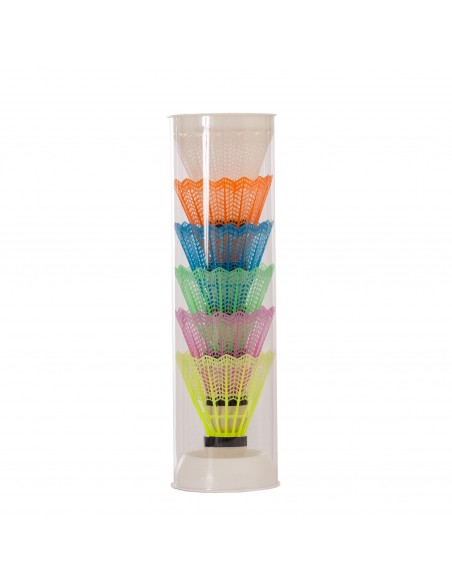 Volantes badminton plástico 6uds