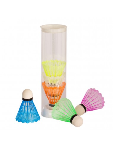Volantes badminton plástico 6uds