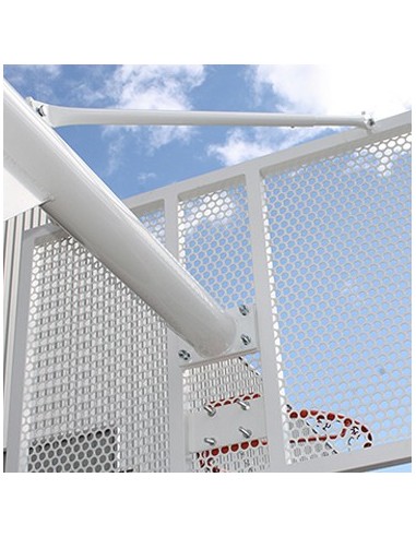 Juego de 2 canastas antivandalicas minibasket new tubo 114 mm lacada -incluye aros, redes y tableros-