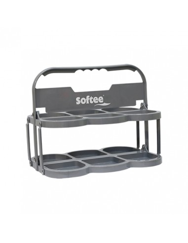 Portabotellas plegable deluxe para 6 botellas