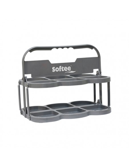 Portabotellas plegable deluxe para 6 botellas