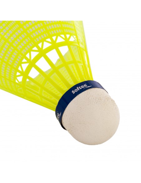 Volantes badminton softee nylon ii 6uds