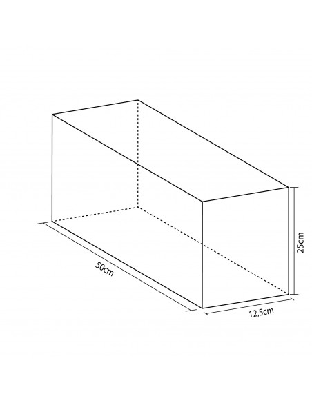Figura mini rectángulo 50x25x12,5cm