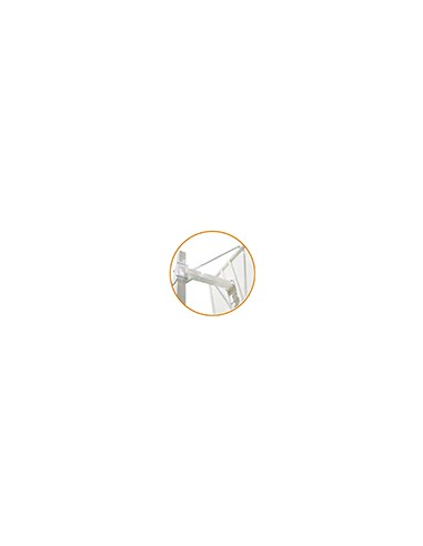 Juego de 2 canastas baloncesto deluxe monotubo fijas con base para anclaje -sin tablero ni aro-