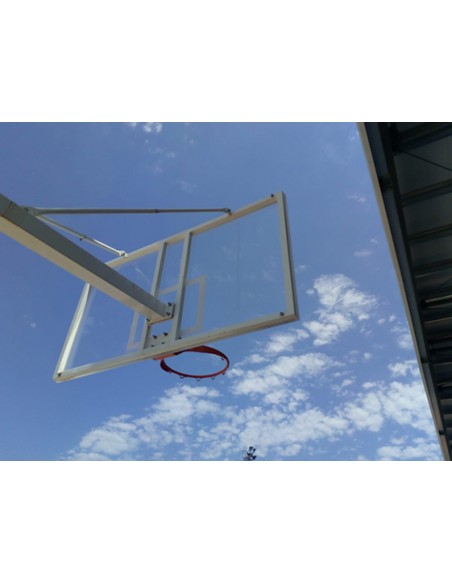 Juego de 2 canastas baloncesto deluxe monotubo fijas con base para anclaje -sin tablero ni aro- Juego de 2 canastas baloncesto deluxe monotubo fijas con base para anclaje -sin tablero ni aro-
