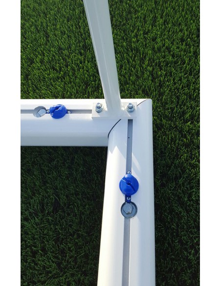 Juego porterías aluminio fútbol 11 120x100 mm trasladables