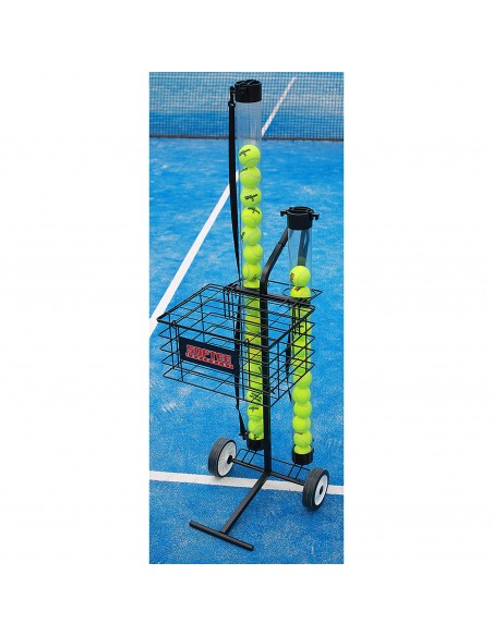 Carro portapelotas tenis/pádel 80 pelotas softee