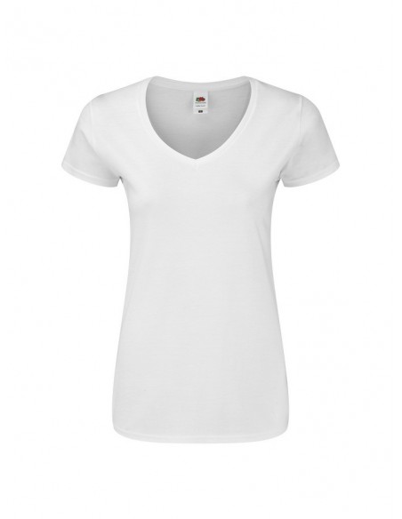 Camiseta fruit of the loom ladies iconic 150 v-neck t