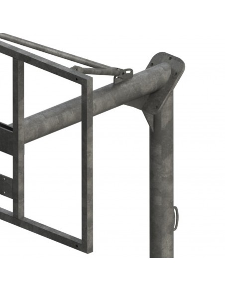 Jgo canastas antivandalicas minibasket new tubo 114 mm galvanizadas -incluye aros, redes y tableros-