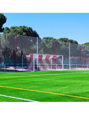 Juego de 2 redes futbol 11 4 mm polipropileno malla 120 tipo cajón bicolor