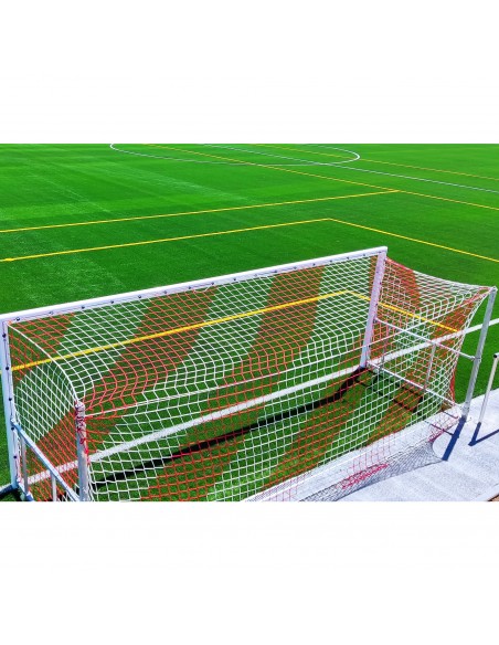Juego de 2 redes futbol 7 4 mm polipropileno malla 120 bicolor Juego de 2 redes futbol 7 4 mm polipropileno malla 120 bicolor