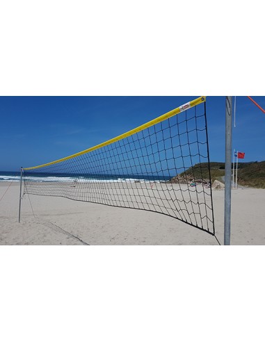 Red de voley playa 3mm linea premium con cinta amarilla