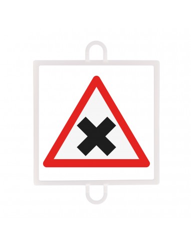 Panel de señalización tráfico de peligro nº 3 intersección