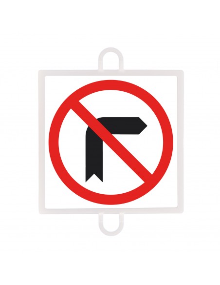 Panel de señalización tráfico de prohibición nº 4 giro derecha
