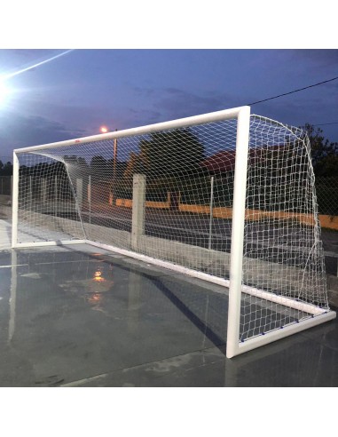 Juego porterías aluminio fútbol 11 120x100 mm trasladables