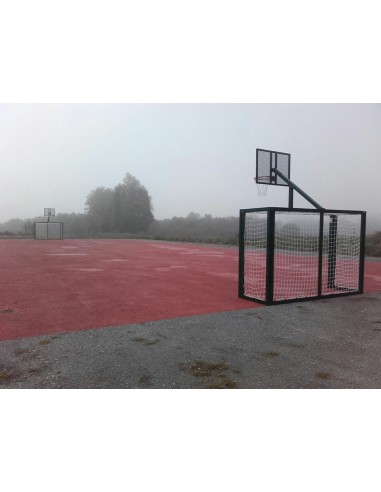 Juego de 2 porterías f.sala/balonmano - canasta basket verde