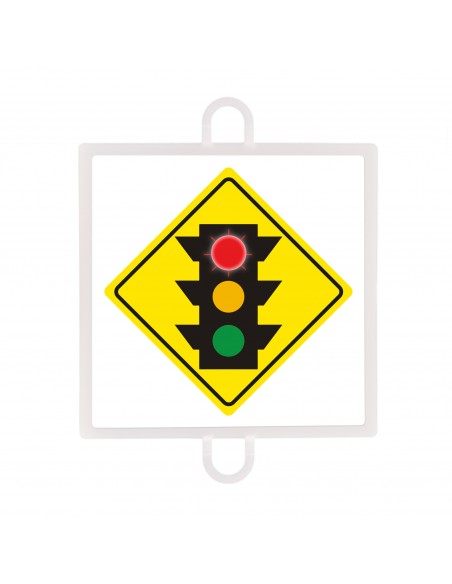 Panel de señalización tráfico de advertencia nº 1 (semáforo rojo)