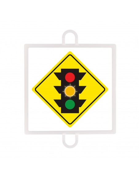 Panel de señalización tráfico de advertencia nº 2 (semáforo ambar)