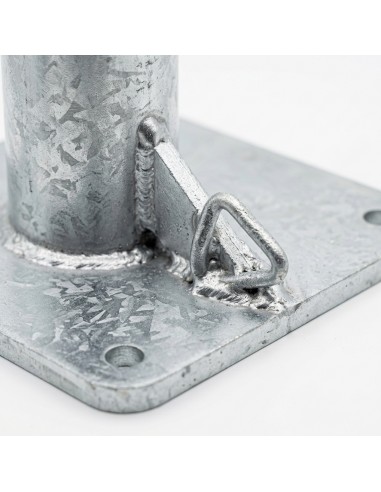 Poste metálico galvanizado 6m para red protección con pletina para atornillar