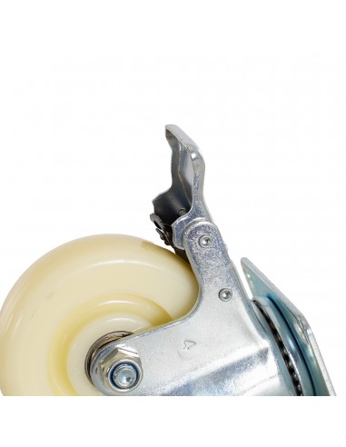 Rueda de nylon giratoria con freno